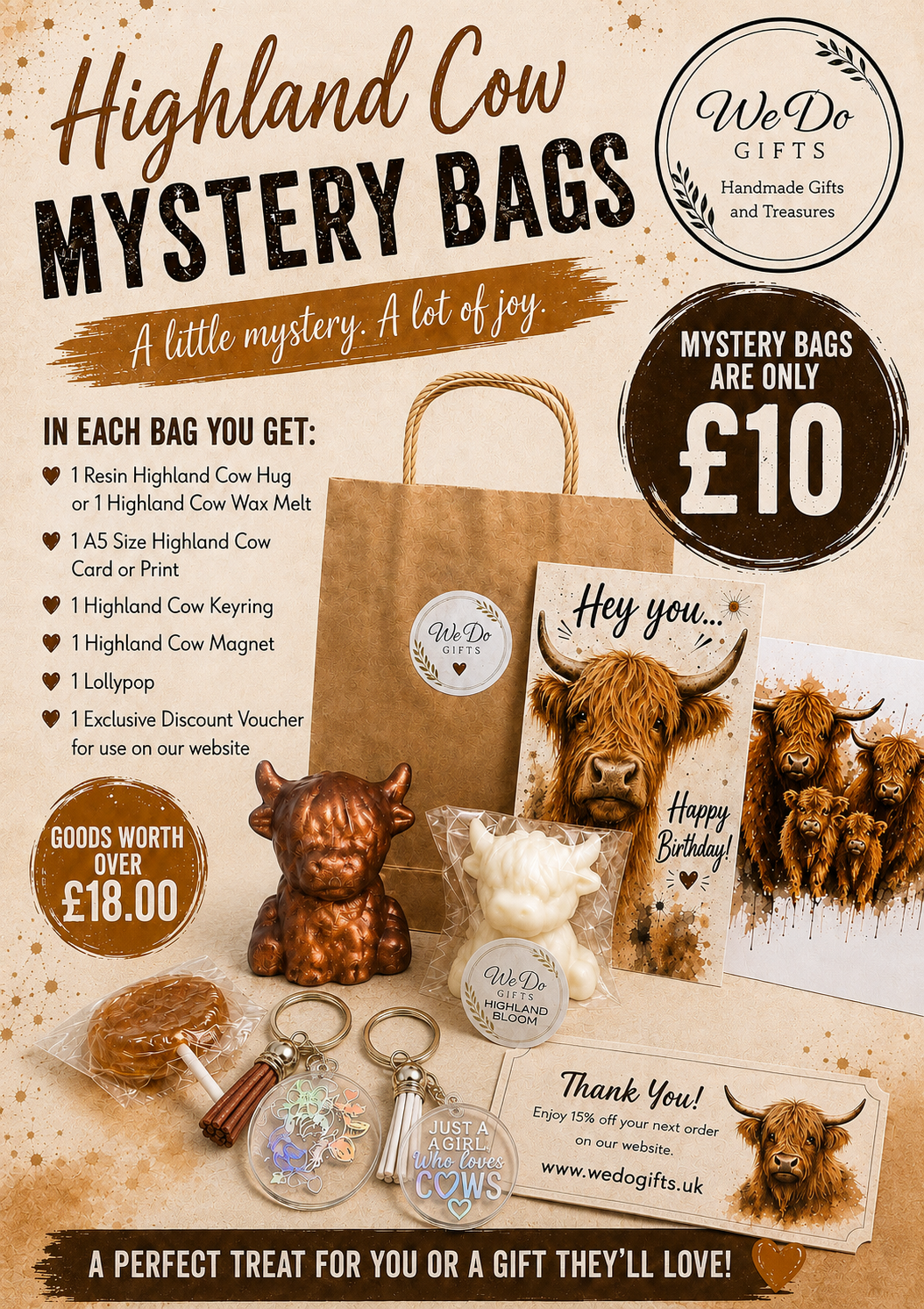 Highland Cow Mystery Bags