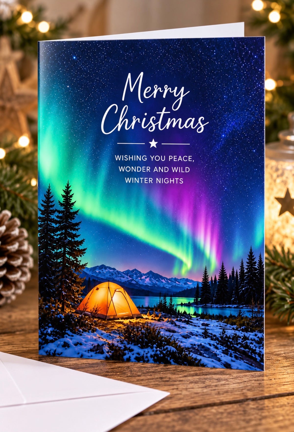 Aurora Borealis Christmas Card