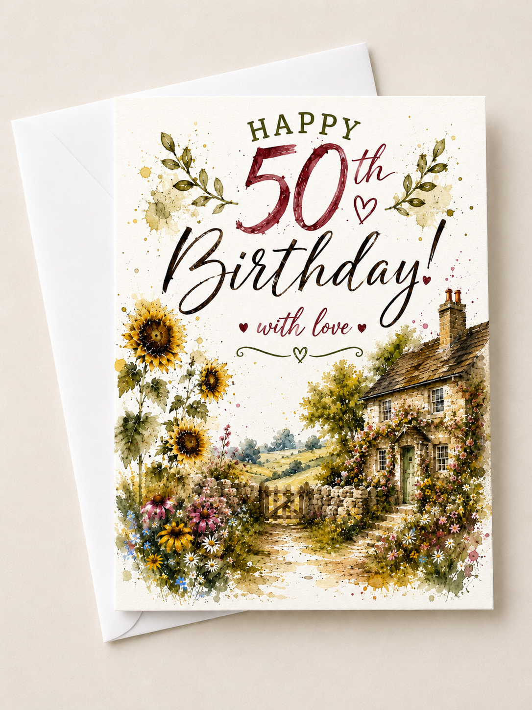 Floral Country Birthday Cards