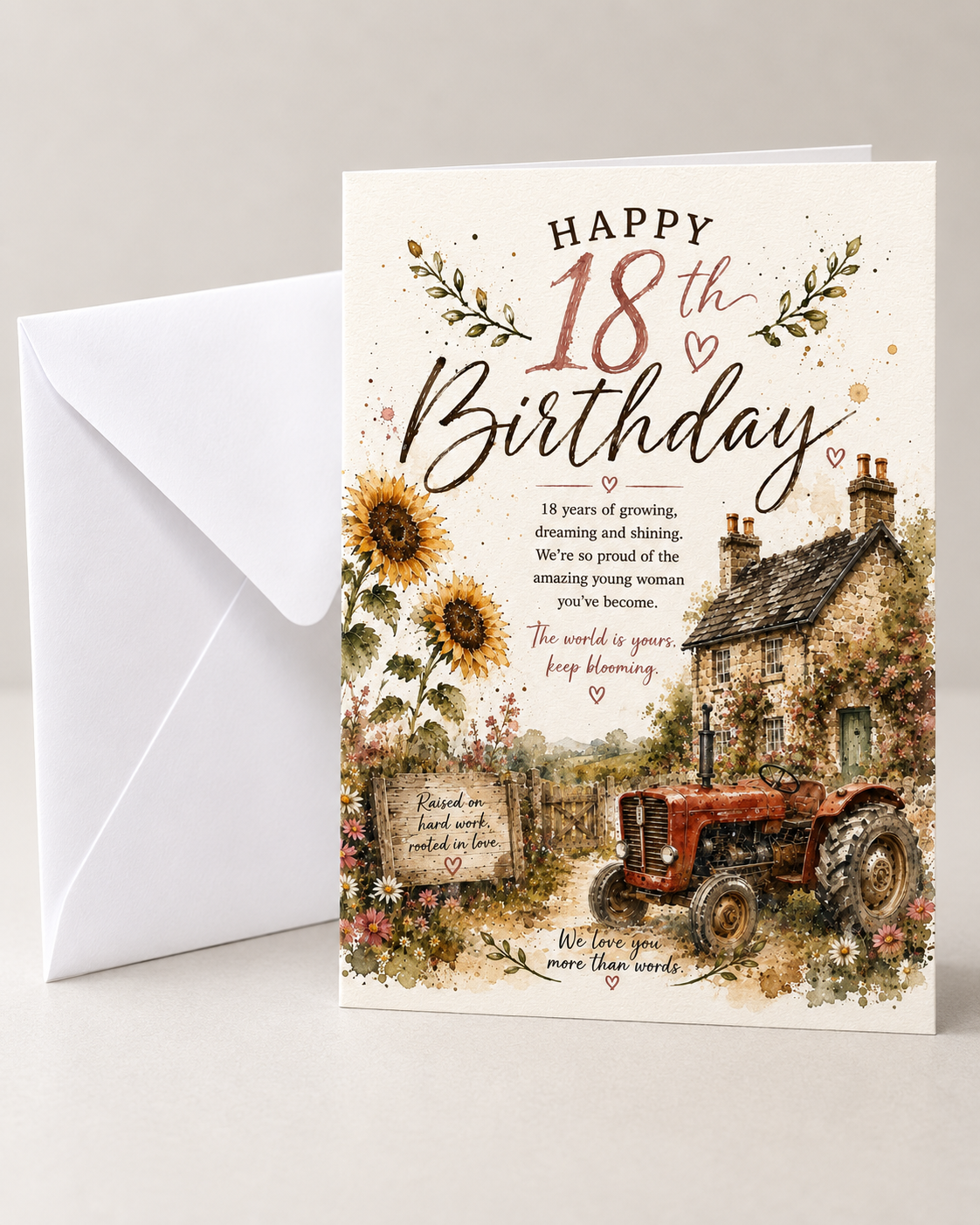 Red Tractor Milestone Birthday Cards