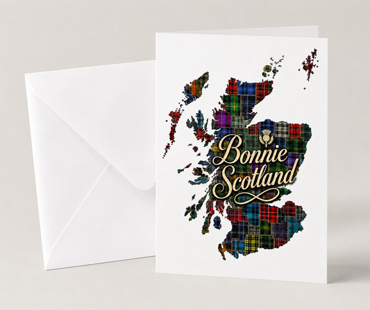 Bonnie Scotland Map Card