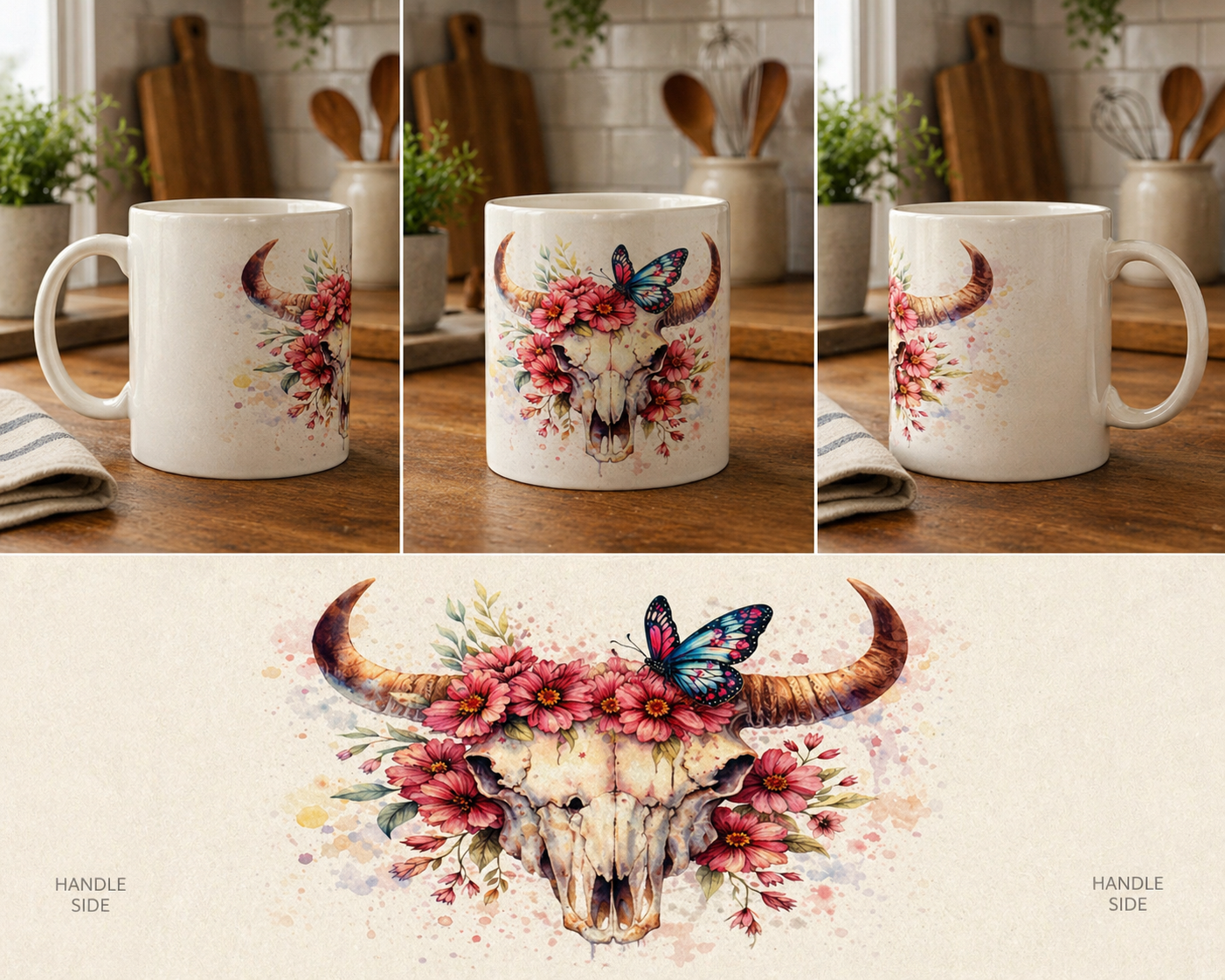 Steer Skull Mug