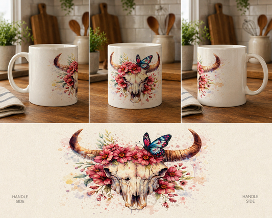Steer Skull Mug