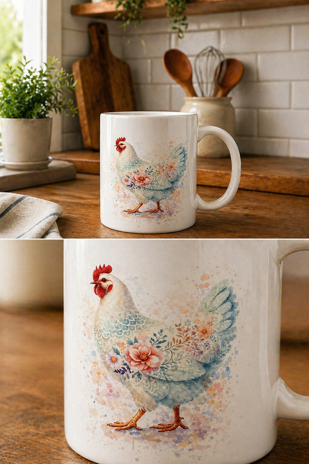 Decorative Chicken Mug