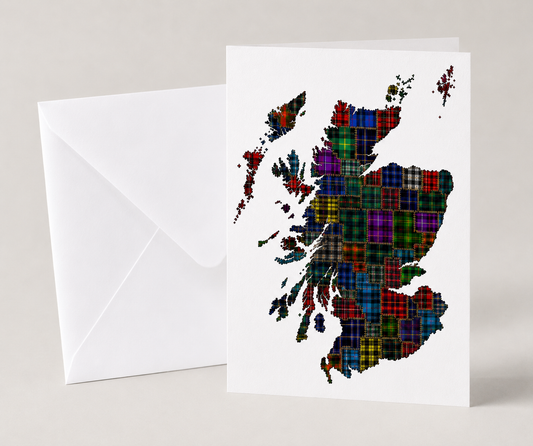 Tartan Scotland Map Cards