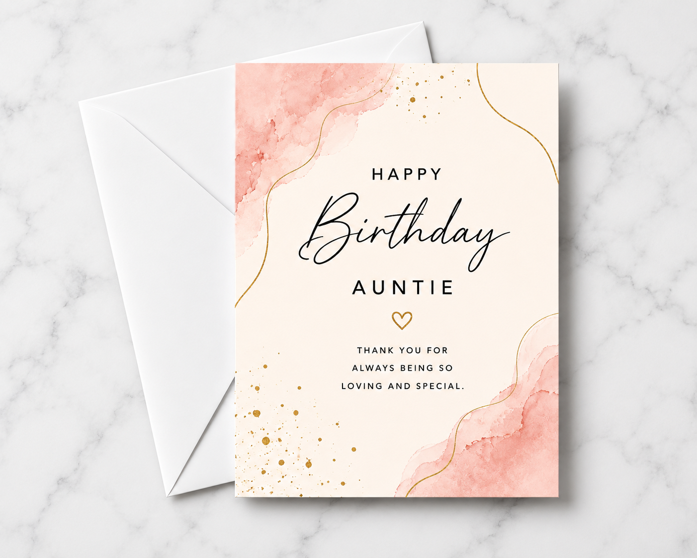 Marble & Floral Cards For Various Relatives