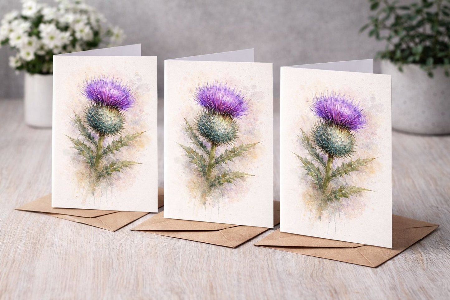 Scottish Thistle Card