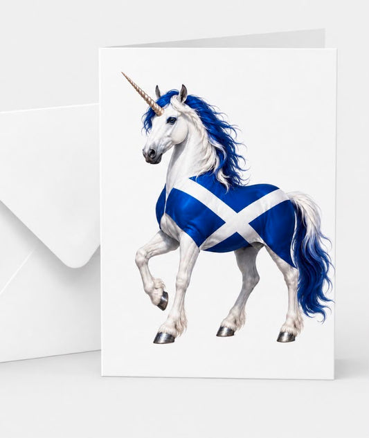 Saltire Unicorn Card