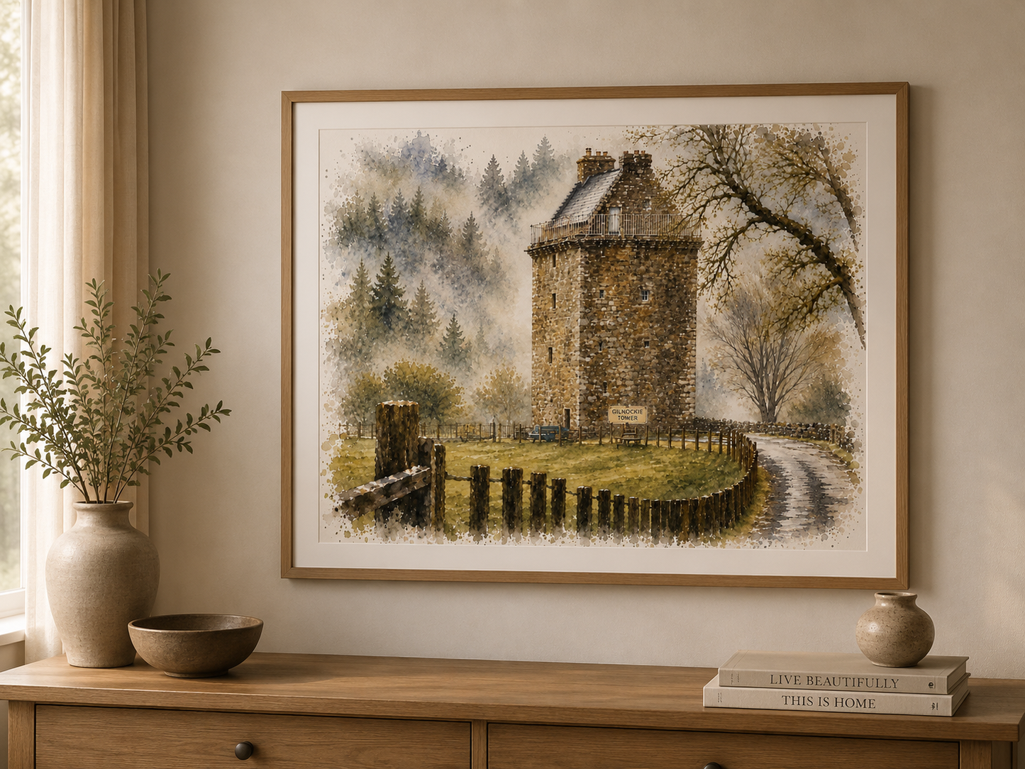 UK Castles & Landmark Watercolour Art Prints (various)