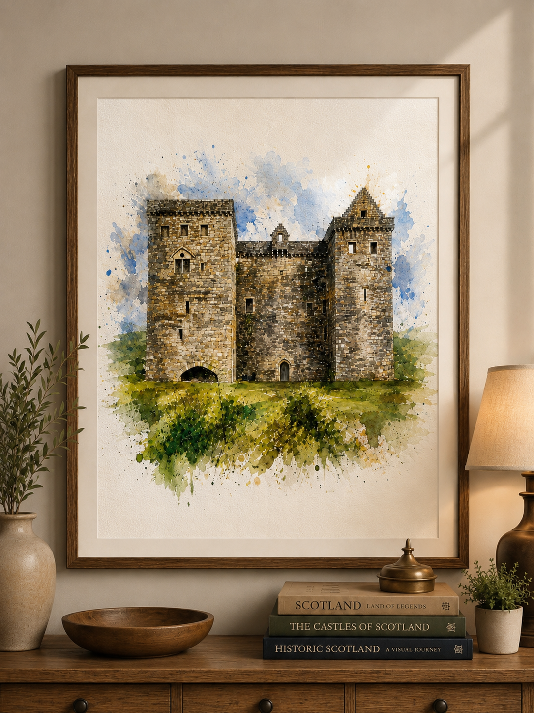 UK Castles & Landmark Watercolour Art Prints (various)