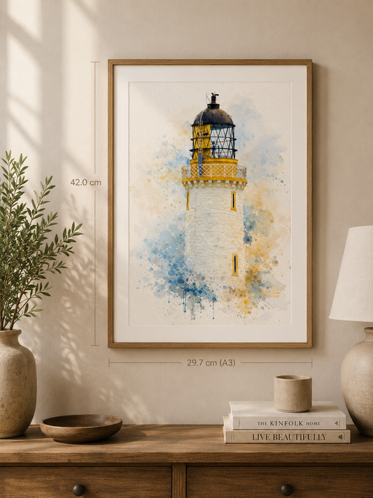 Mull of Galloway Lighthouse Watercolour Print
