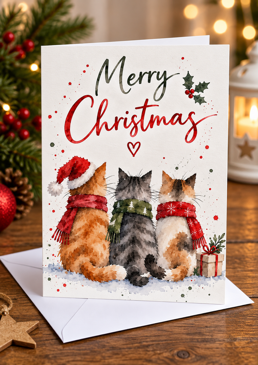 Cat Lover Christmas Card