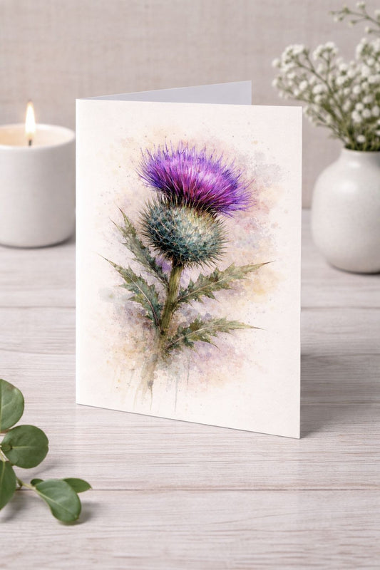 Scottish Thistle Card