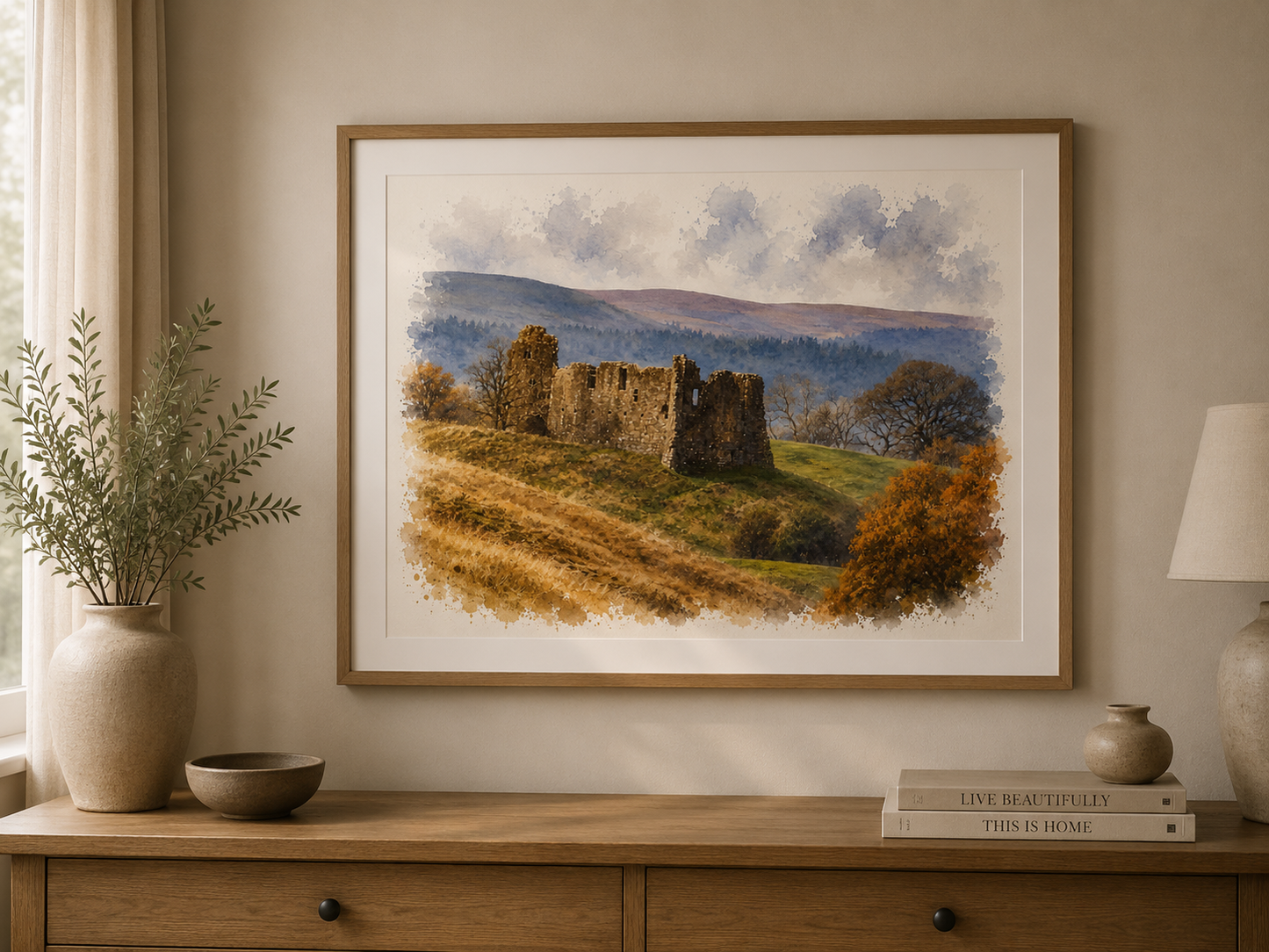 UK Castles & Landmark Watercolour Art Prints (various)