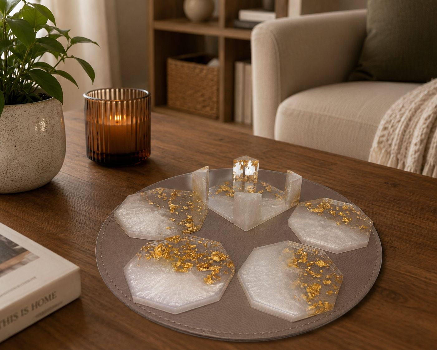 Resin Coaster Set