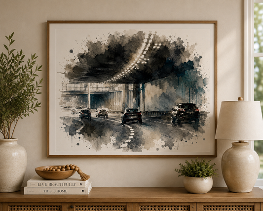 City Escape Watercolour Print
