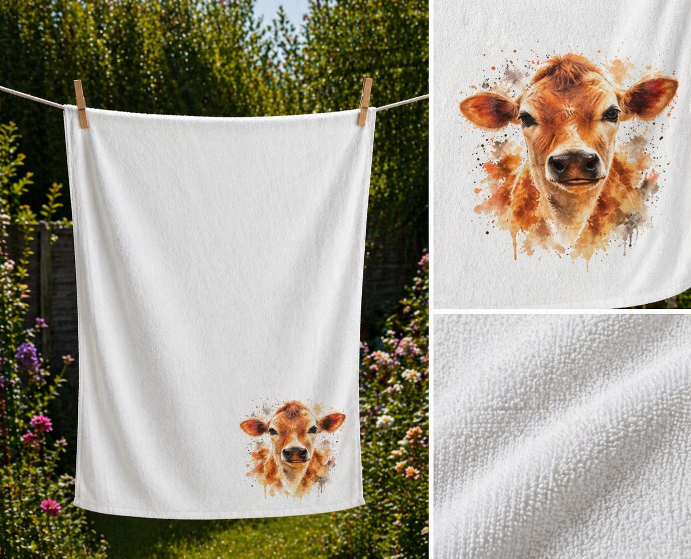 Jersey Cow Tea Towel