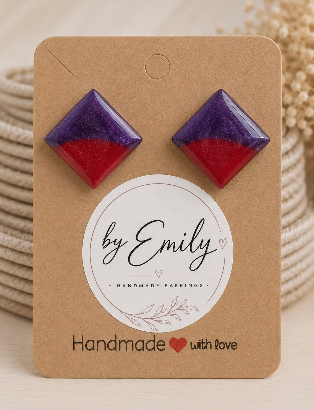 Large Square Purple & Pink