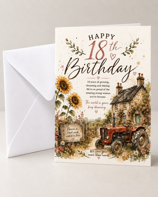 Red Tractor Milestone Birthday Cards