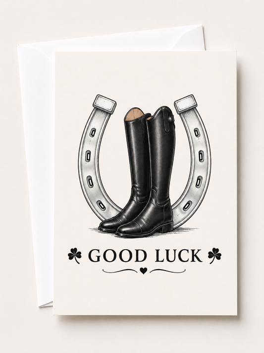 Equestrian Good Luck Card