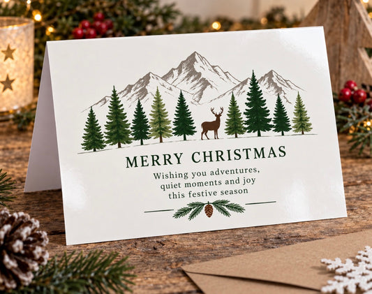 Mountains Christmas Card
