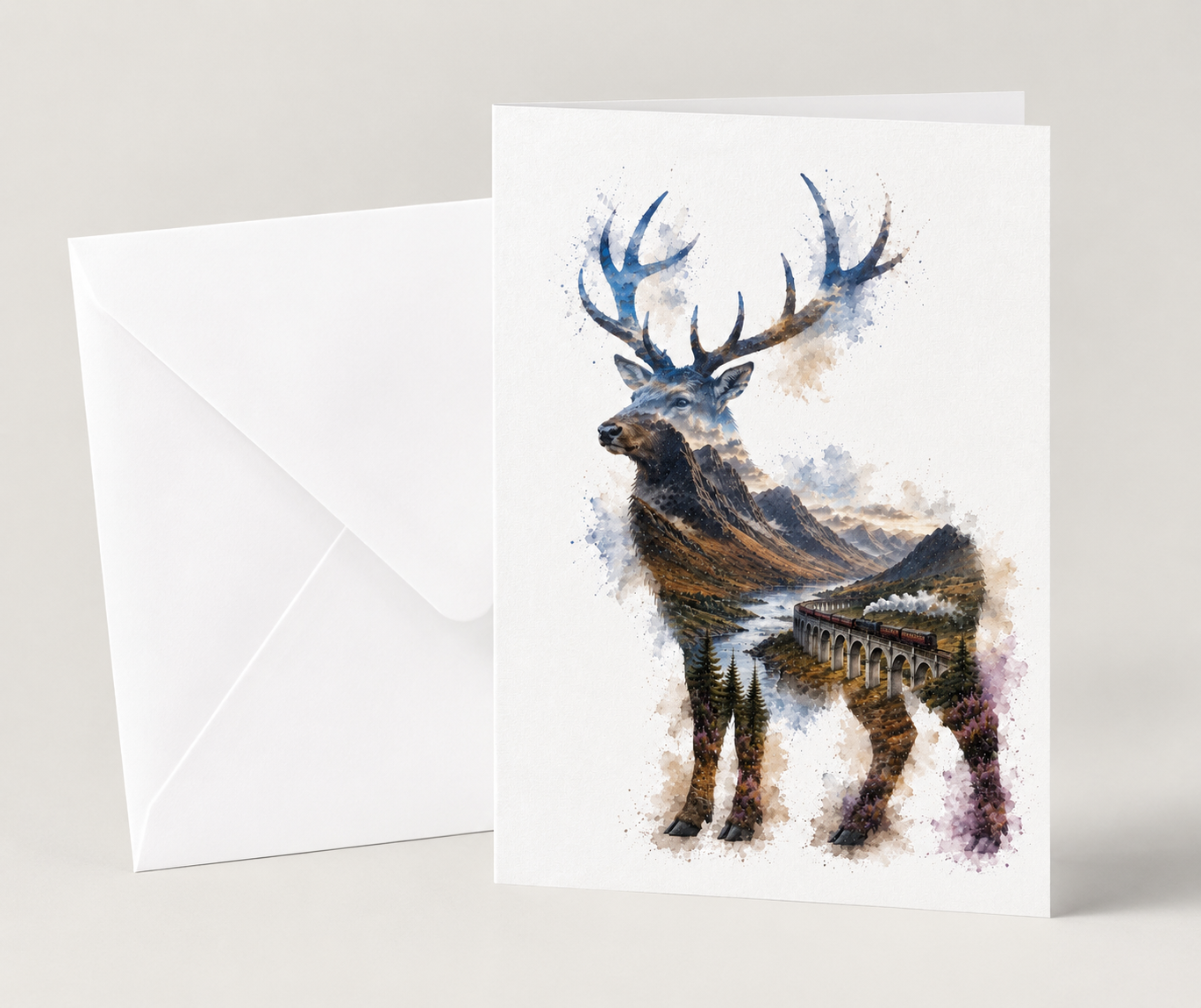 Stag with Glencoe Scenery Card