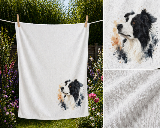 Border Collie Tea Towel