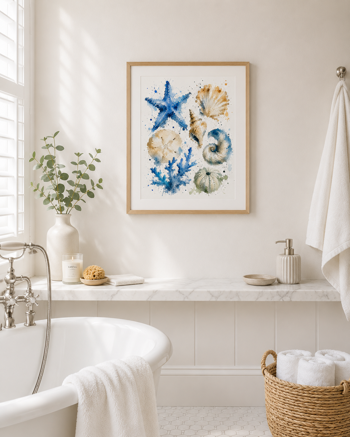 Ocean Watercolour Wall Art