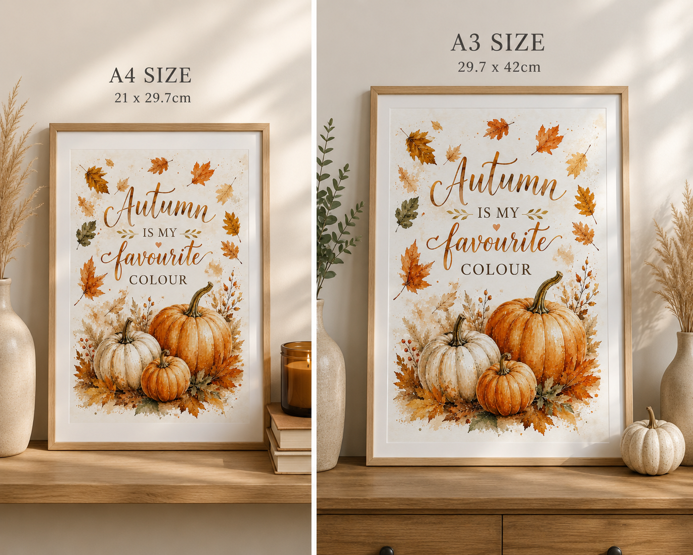 Autumn is my Favourite Colour Watercolour Print