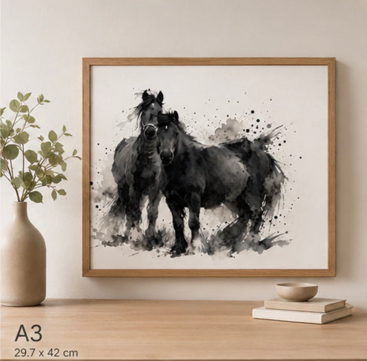 Fell Pony Watercolour Art Print