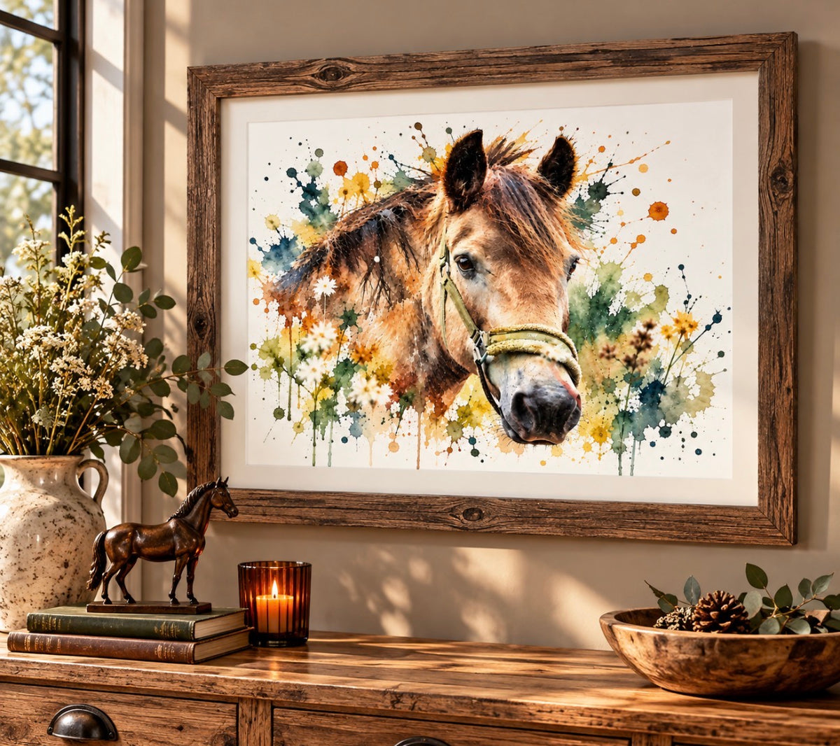 Watercolour Pony Print