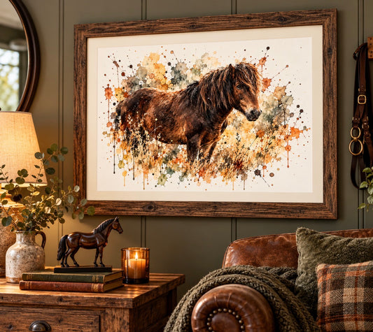 Wild Pony Watercolour Print