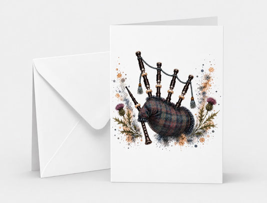 Bagpipes & Thistles Card