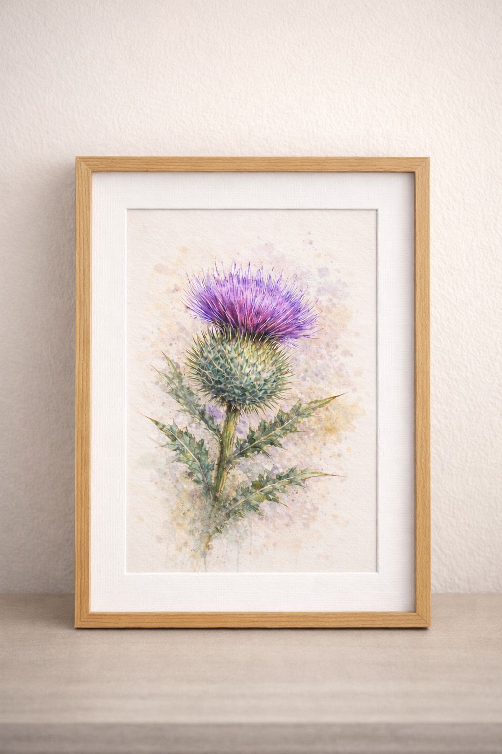 Scottish Thistle Watercolour Art Print