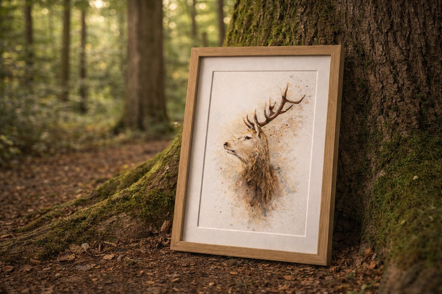 Stag Watercolour Art Print